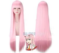 GHK Animale da 100 cm Cara in Franxx ZERO DUE CODICE: 002 Parrucche lunghe Cosplay rosa lunghe Parrucche per capelli