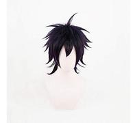 GHK Anime JoJo's Bizarre Adventure Ghirga Narancia Parrucca cosplay Mix corto Nero Capelli sintetici viola per la festa in costume di Halloween
