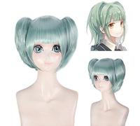 GHK Assassination Classroom Kayano Kaede Parrucca corta verde coda di cavallo Cosplay Costume Capelli sintetici Costume di Halloween Festa Gioca parrucche