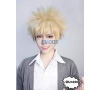GHK Biamoxer Anime My Hero Academia Baku no Hero Bakugou Katsuki Bakugo Lino corto Parrucca bionda resistente al calore Cosplay