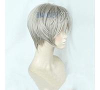 GHK Biamoxer Card Captor Sakura: trasparente Card Card Captor Sakura Tsukishiro Yukito Parrucca Cosplay corta dritta grigia Occhiali unisex