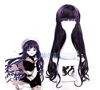 GHK Biamoxer Cardcaptor Sakura Clear Card Card Captor Sakura Tomoyo Daidouji Parrucca Cosplay viola ondulata lunga Parrucca da donna