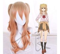 GHK Biamoxer Citrus Shitorasu Aihara Yuzu Parrucca Cosplay Ondulato Coda di cavallo Bionda Arancione Capelli per adulti