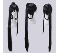 GHK Biamoxer Gioco Touken Ranbu Online Izuminokamikanesada 120cm Parrucca nera Parrucca per capelli Cosplay Gioco di ruolo Parrucca Parrucca base + Ponyt