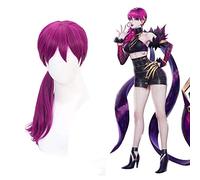 GHK Biamoxer LOL KDA Ahri Akali Kaisa Evelynn Cosplay Parrucche da donna Parrucca marrone viola Resistente al calore Evelynn