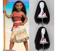 GHK Capelli bianchi come la neve Ralph rompe la parrucca cosplay di Internet Principessa Rapunzel Belle Aurora Merida Moana Cenerentola Jasmine Ariel Tiana Moana