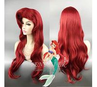 GHK Capelli bianchi come la neve Ralph rompe la parrucca cosplay di Internet Principessa Rapunzel Belle Aurora Merida Moana Cenerentola Gelsomino Ariel Tiana Sirena Ariel