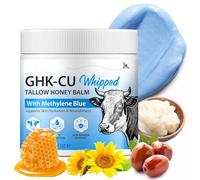 GHK-Cu - Crema al miele con peptidi di rame per la cura della pelle, peptidi di rame blu con erba, sebo di manzo, miele di Manuka e vitamina E, per viso e corpo, 120 g