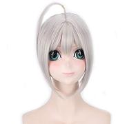 GHK Fate stay night Sabre Parrucca Cosplay Updo Grigio argento Dorato Biondo Capelli sintetici Costume anime Halloween Carnevale Parrucca 2018 grigio argento