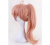 GHK FGO Fate Grand Order Parrucca coda di cavallo rosa chiaro Costume cosplay Capelli sintetici Romani Archaman Parrucche da festa in costume di Halloween 60 cm