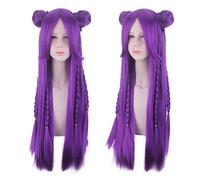 GHK Gioco anime League of Legends LOL Kaisa Parrucche Cosplay Per donna 80cm Lungo Viola KDA Intrecciatura di capelli sintetici Perucas Parrucca Cosplay