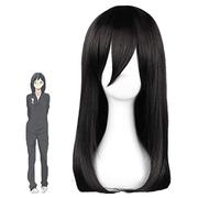 GHK Haikyuu !! Parrucche Cosplay Karasuno Club High School Kiyoko Shimizu Parrucche 45 cm Parrucca costume cosplay resistente al calore nero lungo