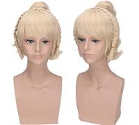 GHK Kingsglaive Final Fantasy XV FF15 Lunafreya Nox Fleuret Luna parrucca cosplay bionda corta con coda di cavallo