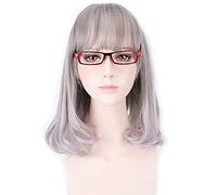 GHK Lunghezza spalla Grigio Viola Blu Ombre Bob Parrucca Anime Cosplay Harajuku Lolita Parrucche sintetiche per donne PL-446