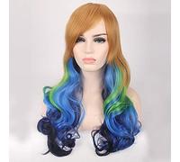 GHK Moda a buon mercato Harajuku Lolita parrucca cosplay ondulata lunga My Little Pony Anime Halloween Costume Party Ombre Parrucche per donne PL-163