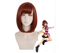 GHK Nuovo costume di Halloween Kingdom Hearts Kairi Auburn Short Bob in stile parrucca cosplay sintetica Gioco di ruolo Capelli + parrucca Cap