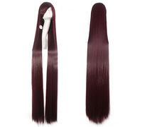 GHK parrucca cosplay anime lunga rettilinea da 150 cm con frangia capelli sintetici nero blu viola rosso arancione bianco parrucche per le donne rosa colore netto dell'immagine