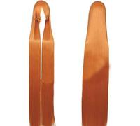 GHK parrucca cosplay anime lunga rettilinea da 150 cm con frangia capelli sintetici nero blu viola rosso arancione parrucche bianche per donna rosa netto arancione