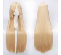 GHK Parrucca cosplay lunga 100 cm rosa netta anime Cosplay bionda verde rosso viola bianco parrucche costume di Halloween per capelli sintetici donna 05