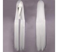 GHK Parrucca da 150 cm Super Long Straight Nero Bionda Bianco Blu Rosso Bionda Anime Parrucche Cosplay Per donna Costume di Halloween Capelli sintetici argento