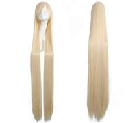 GHK Parrucca da 150 cm Super Long Straight Nero Bionda Bianco Blu Rosso Bionda Anime Parrucche Cosplay Per donna Costume di Halloween Capelli sintetici biondi