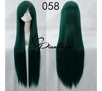 GHK rosa netto 100 cm lungo rettilineo parrucca cosplay anime costume capelli sintetici blu arancione viola grigio blu argento bianco donna parrucche + cappuccio 030
