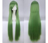 GHK rosa netto 100 cm lungo rettilineo parrucca cosplay anime costume capelli sintetici blu arancione viola grigio blu argento bianco donna parrucche + cappuccio 055