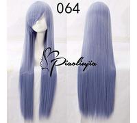GHK Rose Net 100 cm lungo rettilineo parrucca cosplay anime costume capelli sintetici blu arancione viola grigio blu argento bianco donna parrucche + cappuccio blu 3