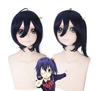 GHK Takanashi Rikka Parrucca Cosplay dritta blu scuro Capelli sintetici Resistente al calore Anime Halloween Parrucche di carnevale per donne 40cm