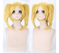 GHK Vocaloid Kagamine Rin Progetto DIVA 2a parrucca cosplay gialla Parrucche sintetiche termoresistenti per capelli con doppie code di cavallo