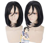 GHK Yowamushi Pedal Toudou Jinpachi Anime Parrucca Cosplay corta nera con frangia Capelli sintetici Parrucche da festa in costume di Halloween per donne