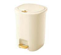 GHKdtyCFH Casa Pattumiera A Gradino Con Pedale E Coperchio for La Casa Pulizia(Bianco,15L)