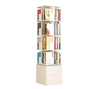 GHKFEJGDEN Librerie Scaffale Girevole a 360° Libreria da Terra in Legno con Armadi Scaffale per Libri a più Livelli per Scaffali da Studio mobili Perfetti