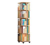GHKFEJGDEN Librerie Scaffale Girevole a 360° Libreria da Terra in Legno Libreria con rotelle a più Livelli Scaffale per la casa Organizzatore Porta Libri mobili Perfetti