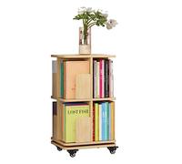 GHKFEJGDEN Librerie Scaffale Girevole a 360° Libreria da Terra in Legno Libreria con rotelle a più Livelli Scaffale per la casa Organizzatore Porta Libri mobili Perfetti