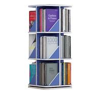 GHKFEJGDEN Librerie Scaffale Girevole a 360° Libreria in Piedi a più Livelli Scaffale per Libri da Pavimento Blu Scaffale per scaffali di Grande capacità Organizzatore mobili Perfetti