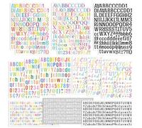 GHLAECM 15 Fogli Lettere Adesive, Adesivi Lettere Alfabeto Piccole Grandi in Vinile, Lettere Adesive Nere e Colorate, Adesivi Alfabeto con Lettere e Numeri, Stickers Lettere per Scrapbooking Segni