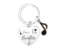 Ghloyza Tay**r Portachiavi per fan della musica, portachiavi carino regalo per fan donne ragazze I Love T.S. regalo ricordo Sw** cravatta portachiavi regali, Argento, Etichettalia unica