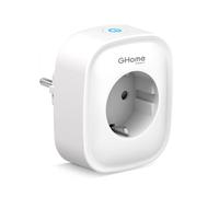GHome Smart Alexa, presa intelligente Wi-Fi, misuratore di consumo, compatibile con Alexa e Google Hom, controllo remoto tramite app, misura il consumo energetico, timer di controllo vocale, 1