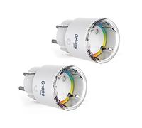 GHome Smart Mini WiFi Presa Intelligente, 10A Presa Smart(Type F) con Timer e Controllo tramite APP, Monitoraggio Energetico, Controllo Vocale con Alexa/Google Home, Certificazione TÜV,2.4 GHz,2 Pezzi