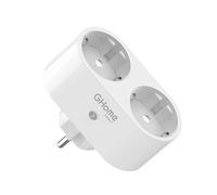 GHome Smart Wifi Smart Plug, presa 2 in 1 con monitoraggio dell'energia, controllo tramite e app, compatibile con Alexa e Google Home, bianco [non compatibile con France Plug]