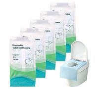Ghope 50 coprisedili usa e getta, portatili, per WC, usa e getta, per i viaggi, in viaggio, per i servizi pubblici, confezionati singolarmente