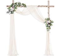 Ghope Tessuto per Drappeggio di Arco di Nozze, 75 x 600 cm Chiffon Drappeggio per Arco Nuziale tulle trasparente Decorazioni per matrimonio cerimonie fotografia feste