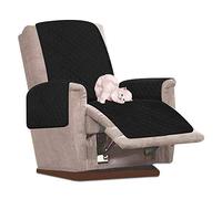 Ghopy Fodera per poltrona Relax reclinabile impermeabile, copridivano, universale, per poltrona a 1 posto, antimacchia e antigraffio (nero)
