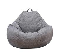 Ghopy Fodera per pouf a forma di pera (senza imbottitura). Fodera per pouf gigante a forma di pera per adulti e bambini in tessuto poltrona da salotto per interni ed esterni misura L (90 x 80 cm).