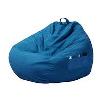 Ghopy - Fodera per pouf a pera (senza imbottitura!!!), da salotto, per divani, grandi poltrone o chaise longue, per interni ed esterni, per adulti e bambini, blu, M (80 x 90 cm)