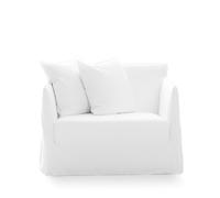 Ghost 09 Poltrona Divanetto Lino Bianco