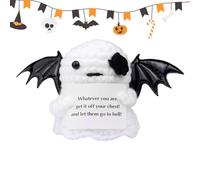 Ghost all'uncinetto positivo - Figurina a maglia motivazionale, divertente ornamento di day | Spirito di emozioni fatte a mano giocattolo peluche, decorazione della scrivania, idea regalo del do
