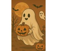 Ghost Anime Halloween Notebook: Fun and Easy Notebook for Boys and Girls | Cute Pumpkins, Ghosts, Witches and Monsters | Perfect Halloween Gift