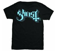Ghost B.C ' BLU/Grigio KEYLINE LOGO 'T-SHIRT - Nuovo